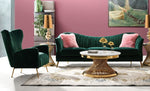 Ava Emerald Green Velvet Tufted Sofa (Oversized)