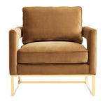 Avery Cognac Velvet Accent Chair