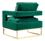 Avery Green Velvet Accent Chair