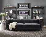 Aviator Grey Velvet 2-Seat Sofa (Oversized)