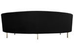 Baila Contemporary Black Velvet Sofa (Oversized)