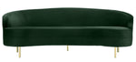 Baila Contemporary Green Velvet Sofa (Oversized)