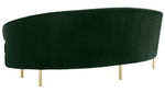 Baila Contemporary Green Velvet Sofa (Oversized)