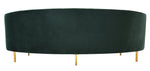 Baila Contemporary Green Velvet Sofa (Oversized)