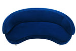 Baila Contemporary Navy Velvet Sofa (Oversized)