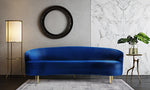 Baila Contemporary Navy Velvet Sofa (Oversized)