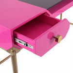 Bajo Pink Lacquer Wood Desk