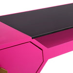 Bajo Pink Lacquer Wood Desk