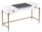 Bajo White Lacquer Wood Desk