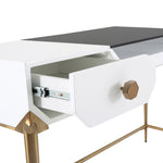 Bajo White Lacquer Wood Desk