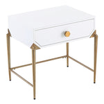 Bajo White Lacquer Wood Side Table