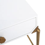 Bajo White Lacquer Wood Side Table