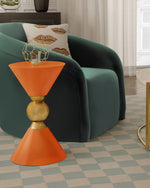 Balhi Orange/Gold Metal Side Table