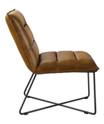 Balrog Saddle Brown Top Grain Leather Accent Chair