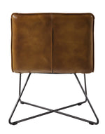 Balrog Saddle Brown Top Grain Leather Accent Chair