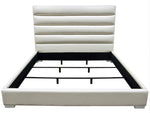 Bardot White Leatherette Upholstered King Bed