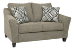 Barnesley Platinum Fabric Loveseat