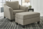 Barnesley Platinum Fabric Ottoman