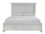 Kanwyn Whitewash Wood Cal King Storage Bed