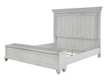 Kanwyn Whitewash Wood Cal King Storage Bed