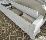 Kanwyn Whitewash Wood Cal King Storage Bed