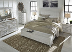 Kanwyn Whitewash Wood Cal King Storage Bed