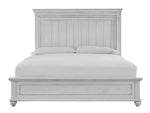 Kanwyn Whitewash Wood King Panel Bed