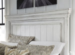 Kanwyn Whitewash Wood King Panel Bed