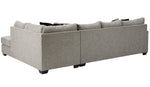 Megginson 2-Pc Storm Fabric Sectional with LAF Sofa Chaise (Oversized)