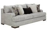 Mercado Pewter Fabric 2-Seat Sofa (Oversized)