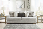 Mercado Pewter Fabric 2-Seat Sofa (Oversized)