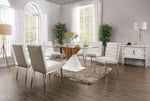 Bima Two Tone Metal/Clear Glass Dining Table