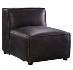 Birdie 4-Pc Antique Slate Top Grain Leather LAF Sectional Sofa