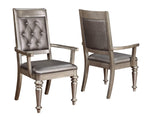 Bling Game 7-Pc Metallic Platinum Wood Dining Table Set