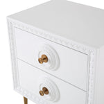 Bovey White Lacquer Wood Side Table