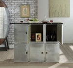 Brancaster Retro Brown Marble/Aluminum Bar Table