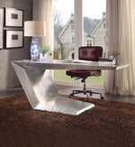 Brancaster Silver Finish Aluminum Office Desk