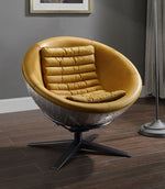 Brancaster Turmeric Top Grain Leather Accent Chair