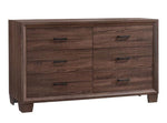 Brandon 5-Pc Medium Warm Brown Wood Queen Panel Bedroom Set