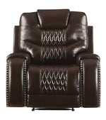 Braylon Brown PU Leather Manual Recliner