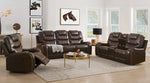 Braylon Brown PU Leather Manual Recliner