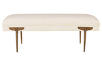 Brno White Waived Velvet Bench