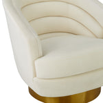 Canyon Cream Velvet Swivel Accent Chair