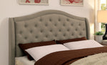 Carly Warm Gray Linen-Like Fabric Full Bed