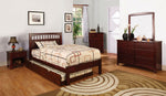 Carus Cherry Wood Full Bed with Trundle