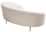 Celine Light Cream Velvet Curved Sofa (Oversized)