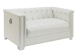 Chaviano 3-Pc Pearl White Leatherette Sofa Set