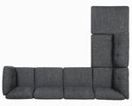 Churchill 6-Pc Dark Grey Woven Fabric Modular Sectional