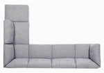 Churchill 6-Pc Grey Linen-Like Fabric Modular Sectional