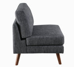 Churchill Dark Grey Woven Fabric Armless Chair